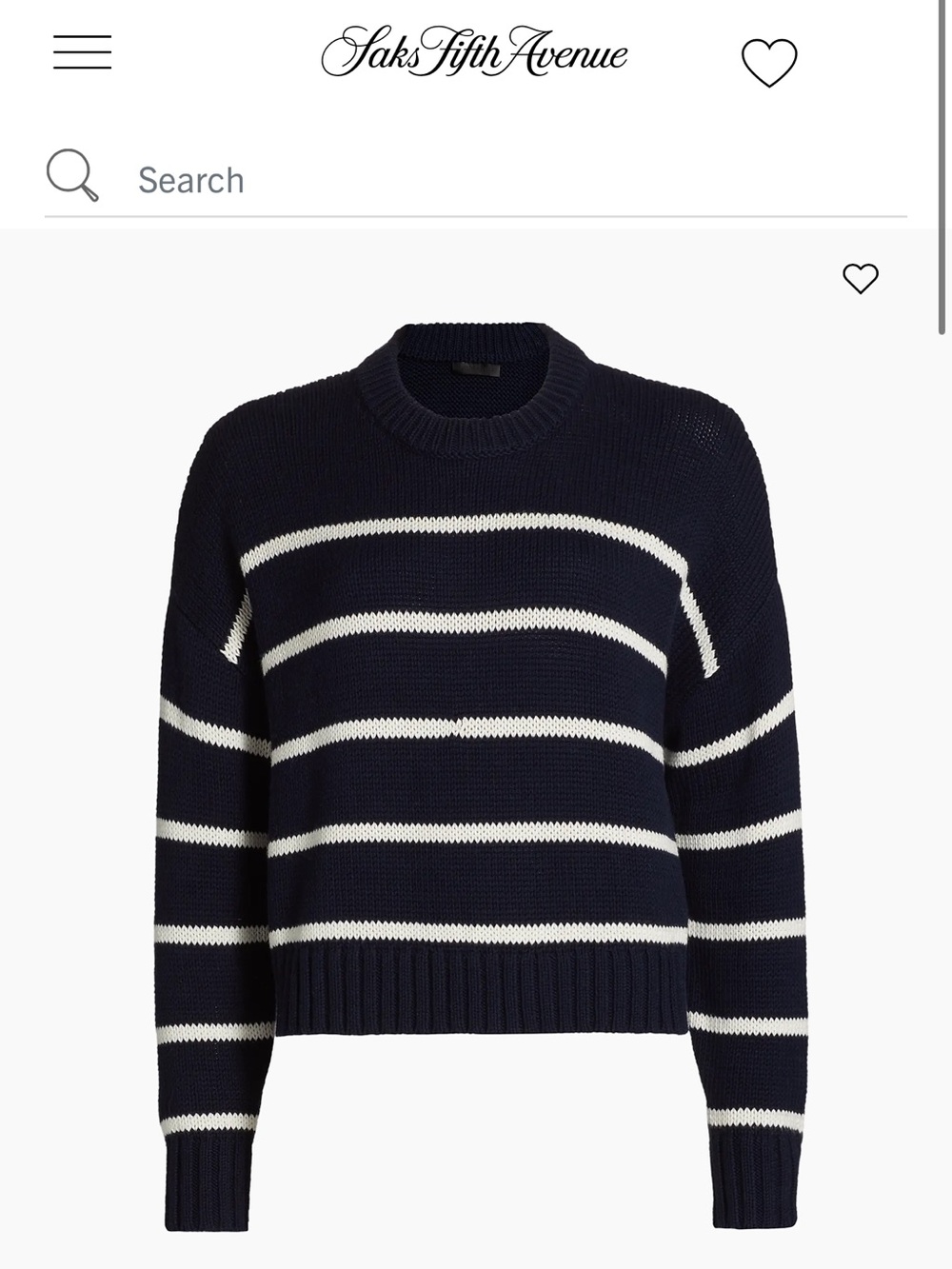 Jenni Kayne Chloe striped cotton crew neck 💙